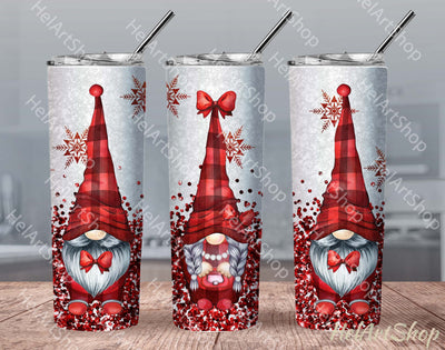 Buffalo Plaid Christmas Gnomes Tumbler PNG | Sublimation PNG Sublimation _HelArtShop_ 