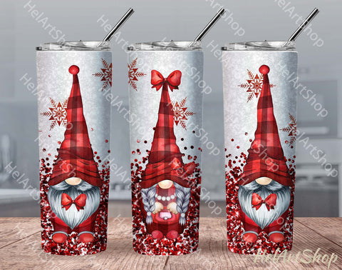 Buffalo Plaid Christmas Gnomes Tumbler PNG | Sublimation PNG Sublimation _HelArtShop_ 