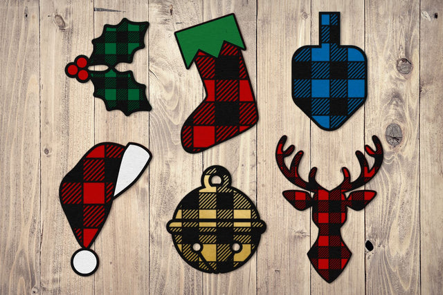 Buffalo Plaid Christmas Icon Set SVG Risa Rocks It 