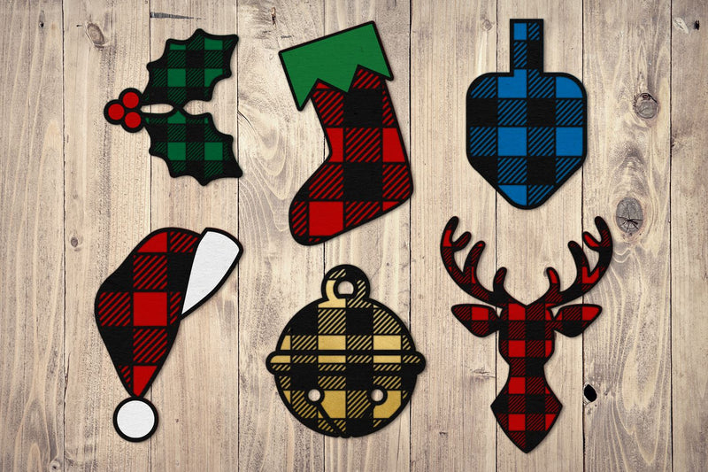 Buffalo Plaid Christmas Icon Set SVG Risa Rocks It 