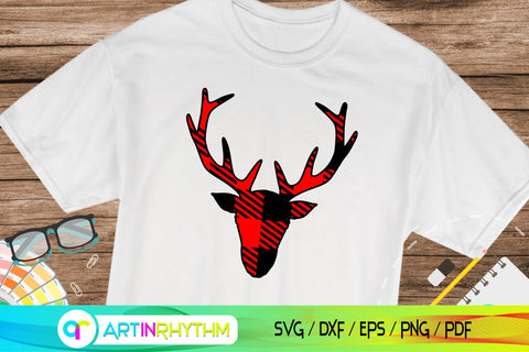 Buffalo plaid Christmas ornaments SVG Artinrhythm shop 
