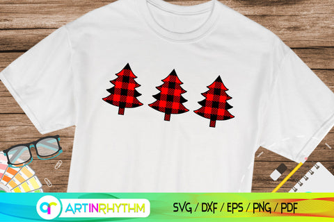 Buffalo plaid Christmas ornaments SVG Artinrhythm shop 