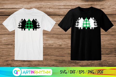 Buffalo plaid christmas tree SVG Artinrhythm shop 