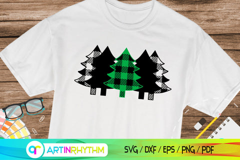 Buffalo plaid christmas tree SVG Artinrhythm shop 