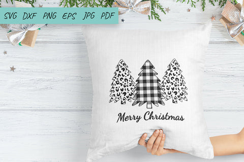 Buffalo Plaid Christmas tree SVG, Leopard christmas tree SVG SVG Irina Ostapenko 