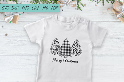 Buffalo Plaid Christmas tree SVG, Leopard christmas tree SVG SVG Irina Ostapenko 