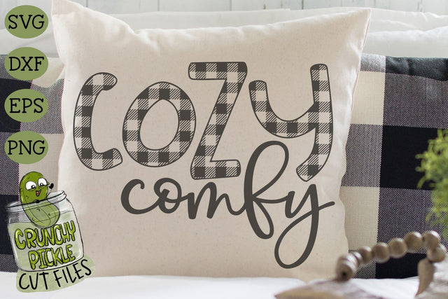Buffalo Plaid Cozy Comfy SVG File SVG Crunchy Pickle 