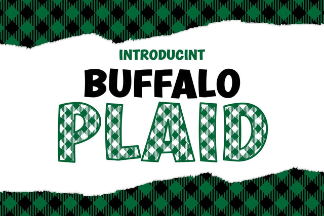 Buffalo Plaid Decorative Fonts Font Fox7 By Rattana 