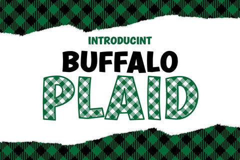 Buffalo Plaid Decorative Fonts Font Fox7 By Rattana 