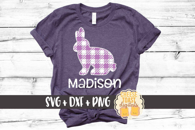 Buffalo Plaid Easter Bunny - Easter SVG PNG DXF Cut File SVG Cheese Toast Digitals 
