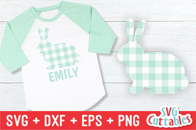 Buffalo Plaid Easter Bunny SVG Svg Cuttables 