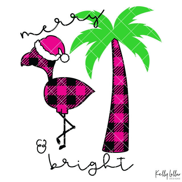 Buffalo Plaid Flamingo SVG Kelly Lollar Designs 