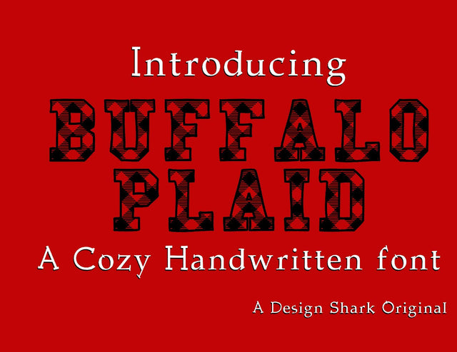 Buffalo Plaid Font Design Shark