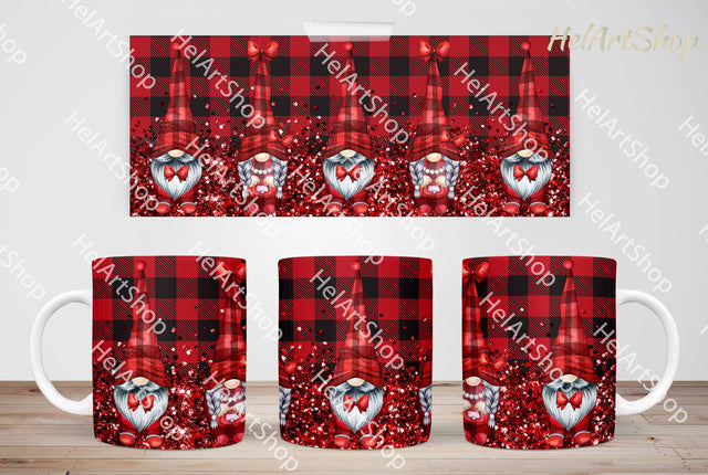 Buffalo Plaid Gnomes Mug Png, Christmas 11Oz Mug Sublimation Sublimation _HelArtShop_ 