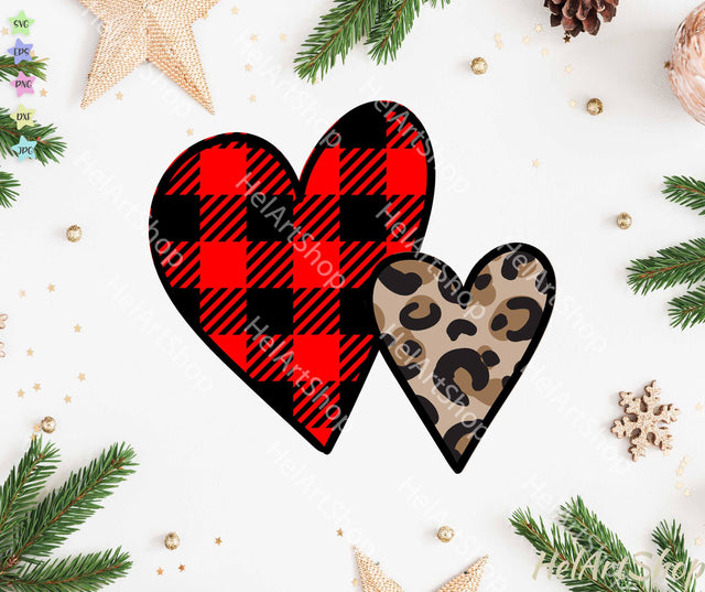 Buffalo plaid heart svg, Leopard heart svg SVG _HelArtShop_ 