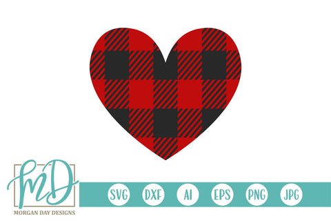 Buffalo Plaid Heart SVG Morgan Day Designs 