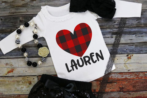 Buffalo Plaid Heart SVG Morgan Day Designs 