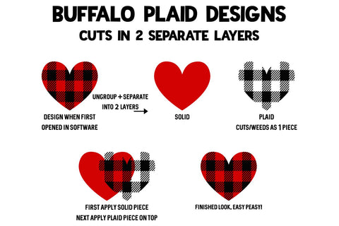 Buffalo Plaid Heart SVG Morgan Day Designs 