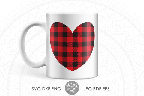 Buffalo plaid heart SVG, plaid heart PNG, sublimation designs Sublimation Artisan Craft SVG 