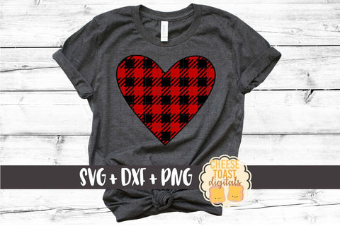 Buffalo Plaid Heart - Valentine's Day SVG PNG DXF Cutting Files SVG Cheese Toast Digitals 