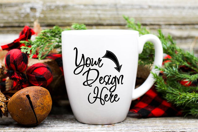 Buffalo Plaid Holiday Mug Mockup Mock Up Photo Design Shark 