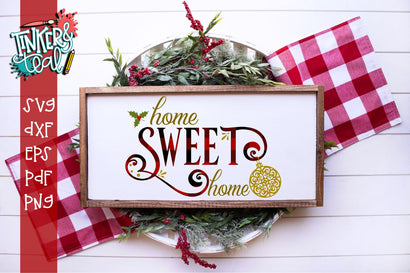 Buffalo Plaid Home Sweet Home Christmas SVG SVG Tinker & Teal 