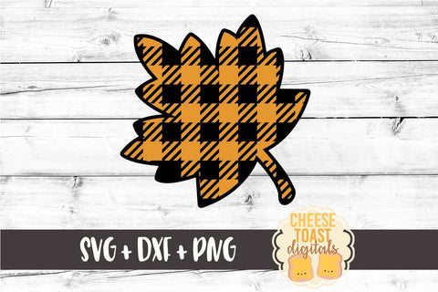 Buffalo Plaid Leaf - Fall SVG PNG DXF Cut Files SVG Cheese Toast Digitals 