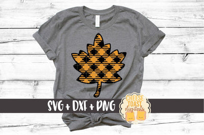 Buffalo Plaid Leaf - Fall SVG PNG DXF Cut Files SVG Cheese Toast Digitals 