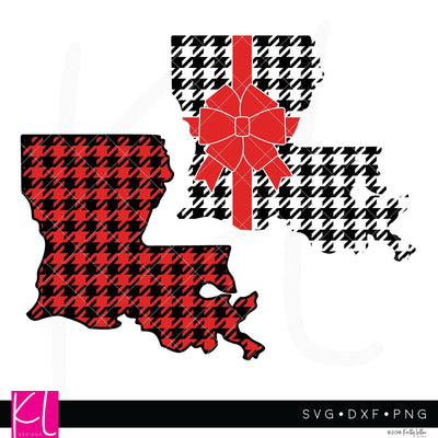 Buffalo Plaid Louisiana SVG Kelly Lollar Designs 