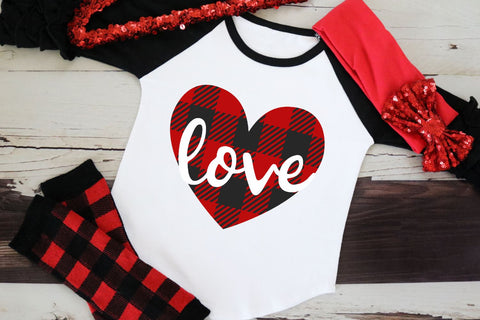 Buffalo Plaid Love Heart SVG Morgan Day Designs 