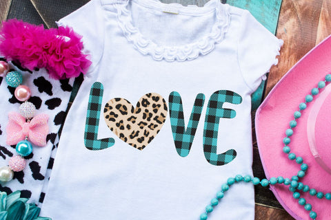 Buffalo Plaid Love SVG Morgan Day Designs 