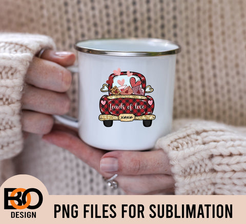 Buffalo Plaid Love Truck Hearts Valentine's Day png, Love Truck Valentines Day, Valentines Day Gift Sublimation BOO-design 