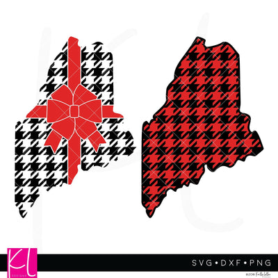 Buffalo Plaid Maine SVG Kelly Lollar Designs 