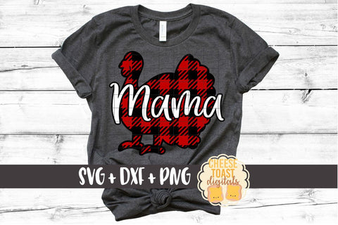 Buffalo Plaid Mama Turkey - Thanksgiving SVG Files SVG Cheese Toast Digitals 