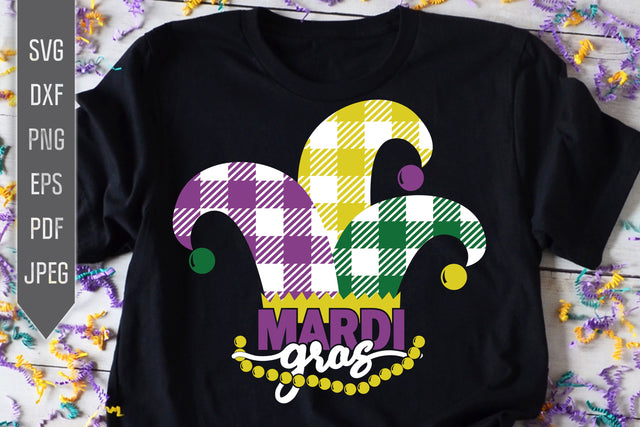 Buffalo Plaid Mardi Gras Hat Svg. Fat Tuesday Svg. New Orleans, Louisiana, Fleur de Lis. Mardi Gra Festival Celebration. Cricut, Silhouette dxf, png SVG Mint And Beer Creations 