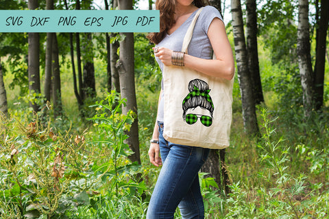 Buffalo Plaid Mom Life, Messy Bun SVG, Mom Life SVG SVG Irina Ostapenko 