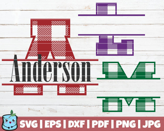 Buffalo Plaid Monogram Alphabet SVG MintyMarshmallows 