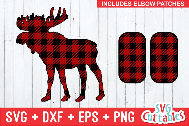 Buffalo Plaid Moose SVG Svg Cuttables 