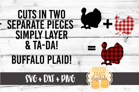Buffalo Plaid Papa Turkey - Thanksgiving SVG Files SVG Cheese Toast Digitals 