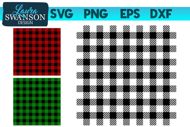 Buffalo Plaid Pattern SVG SVG Laura Swanson Design 