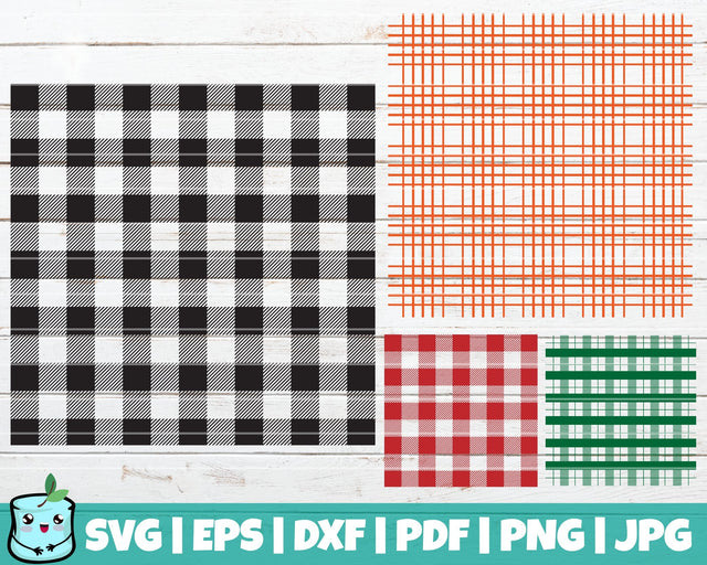 Buffalo Plaid Patterns Bundle SVG MintyMarshmallows 