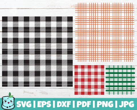 Buffalo Plaid Patterns Bundle SVG MintyMarshmallows 