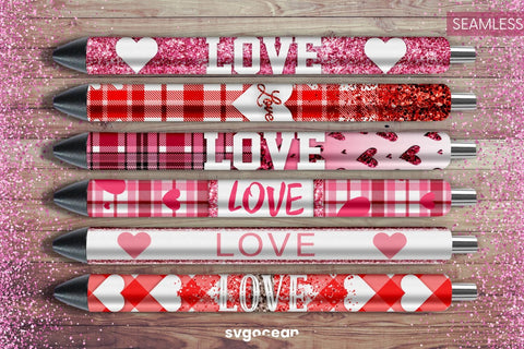 Buffalo Plaid Pen Wrap | Valentines Day | Sublimation Sublimation SvgOcean 