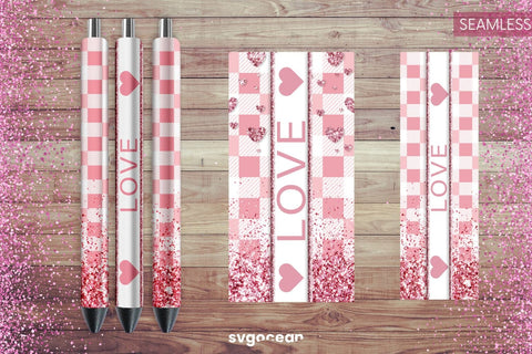 Buffalo Plaid Pen Wrap | Valentines Day | Sublimation Sublimation SvgOcean 