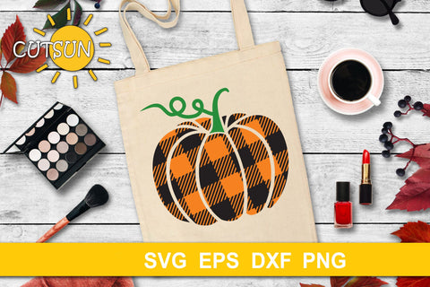 Buffalo Plaid Pumpkin SVG | Plaid pumpkin SVG | Fall SVG SVG CutsunSVG 