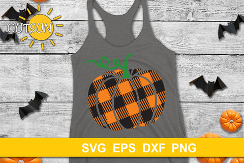 Buffalo Plaid Pumpkin SVG | Plaid pumpkin SVG | Fall SVG SVG CutsunSVG 