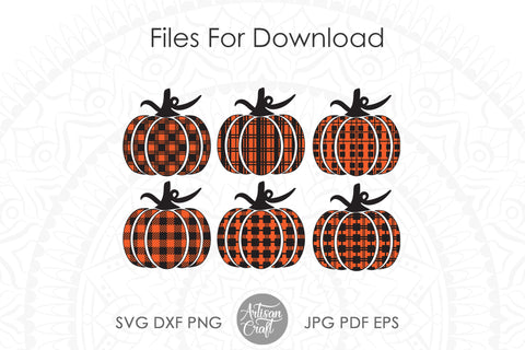 Buffalo plaid pumpkin SVG, plaid pumpkin SVG files SVG Artisan Craft SVG 