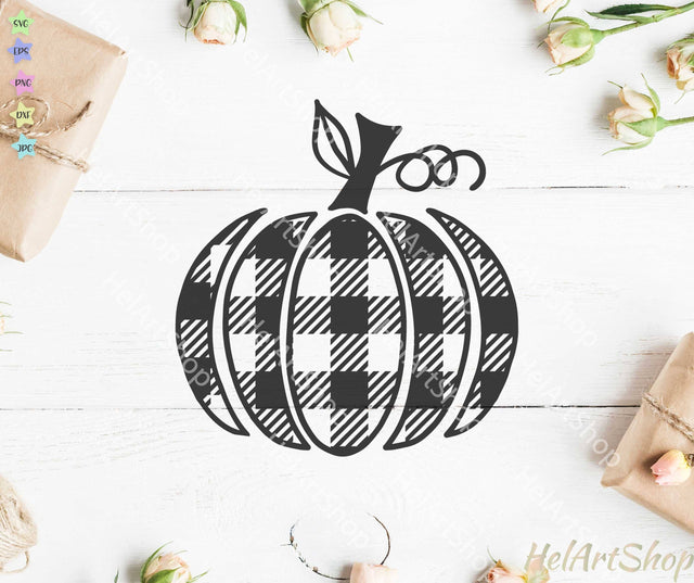 Buffalo Plaid Pumpkin svg SVG _HelArtShop_ 