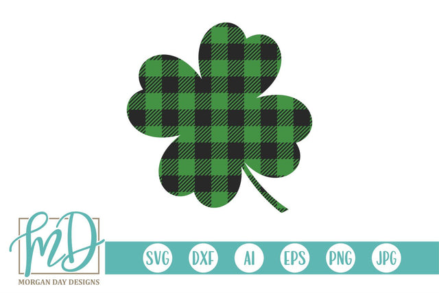 Buffalo Plaid Shamrock SVG Morgan Day Designs 