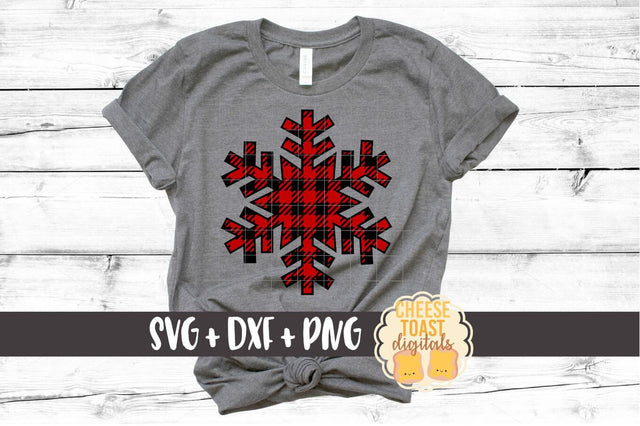 Buffalo Plaid Snowflake - Christmas SVG Files SVG Cheese Toast Digitals 